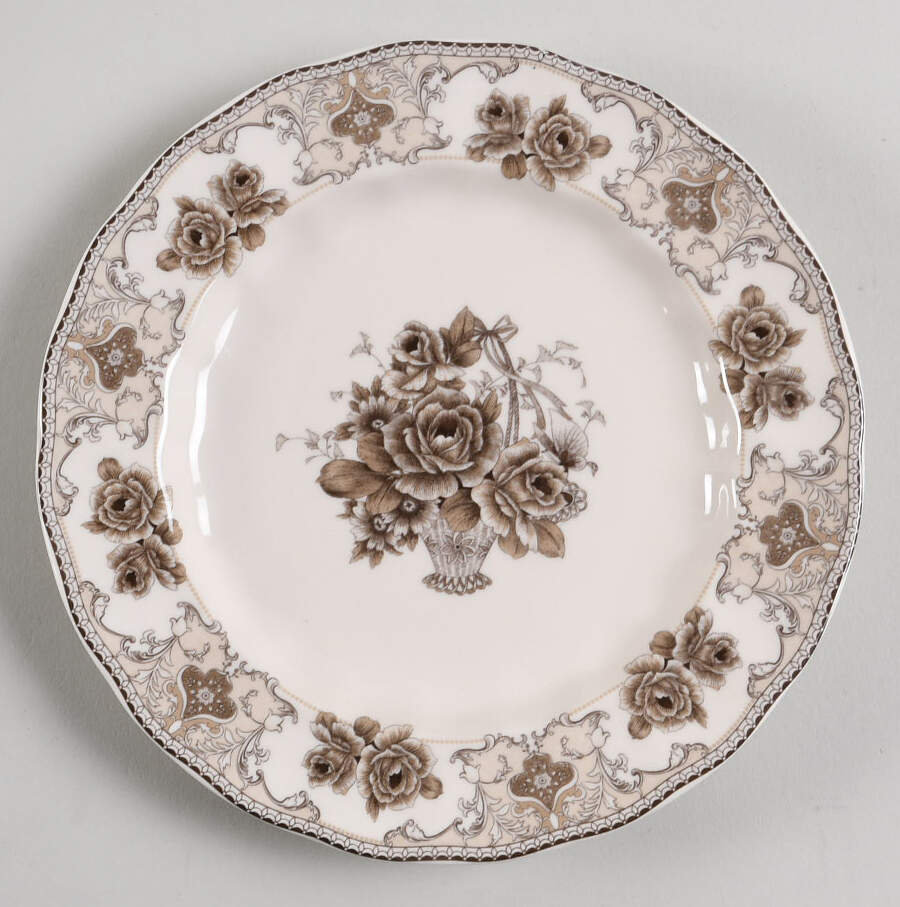 Rose Brown Salad Plate by Palate & Plate-1