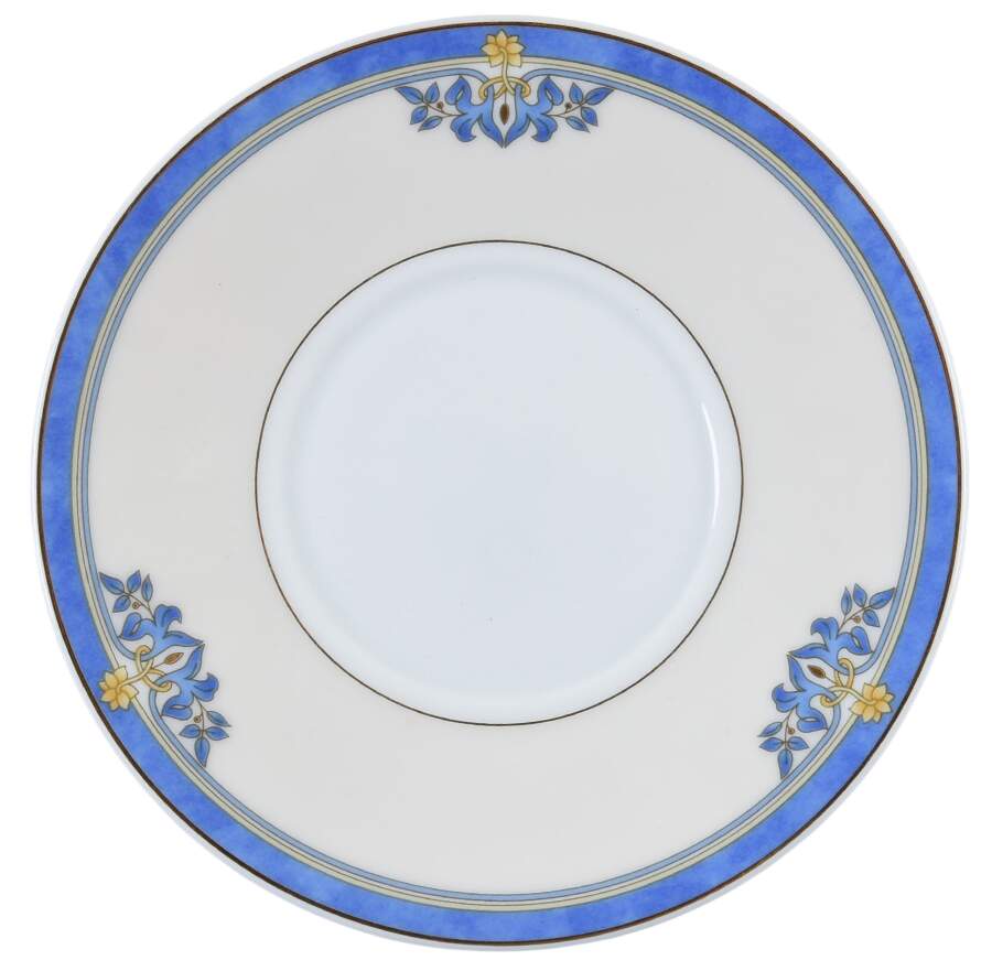 Derby Bleu Saucer by Porcelaine de Limoges-1