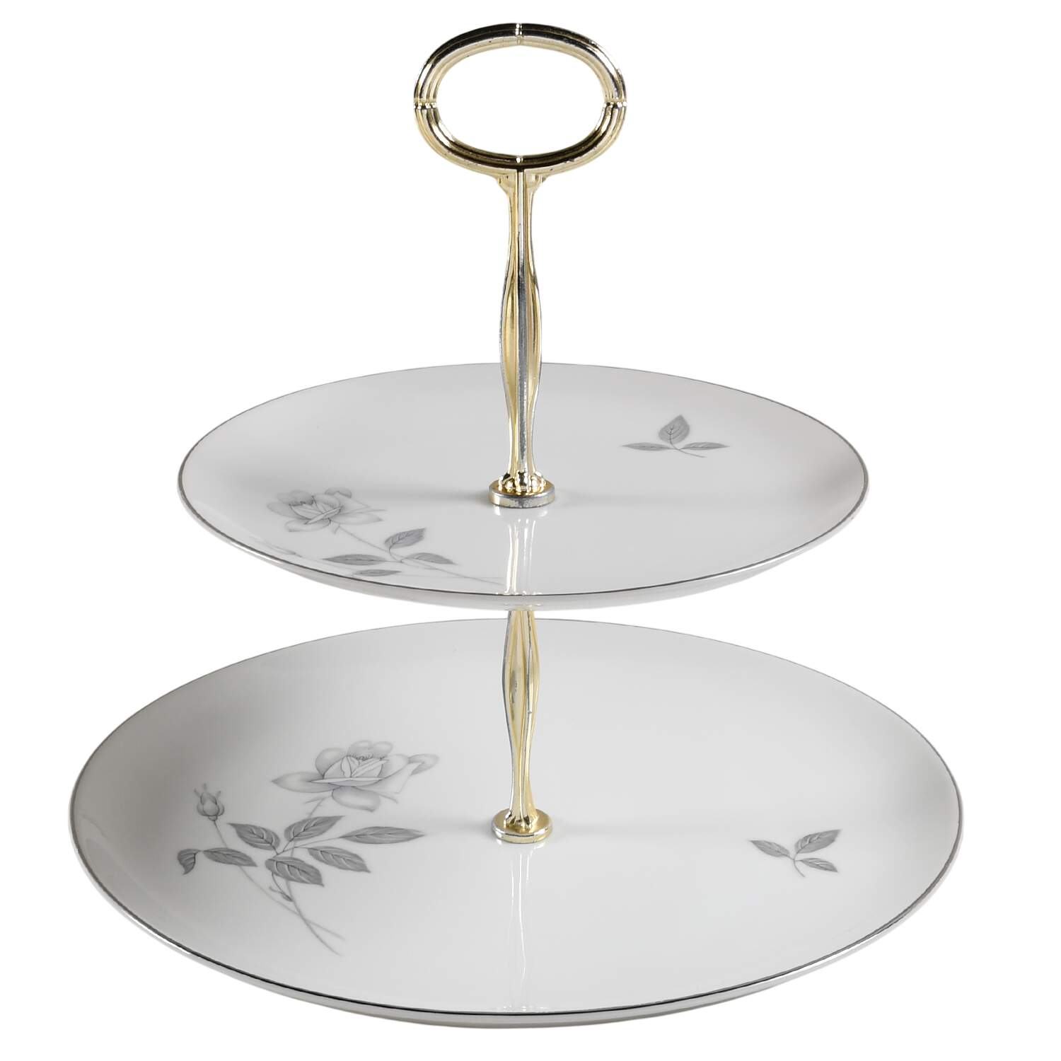 Queens Royal 6 5/8"-10"  2 Tiered Serving Tray (Dp, Sp) HC by Queens Royal-1