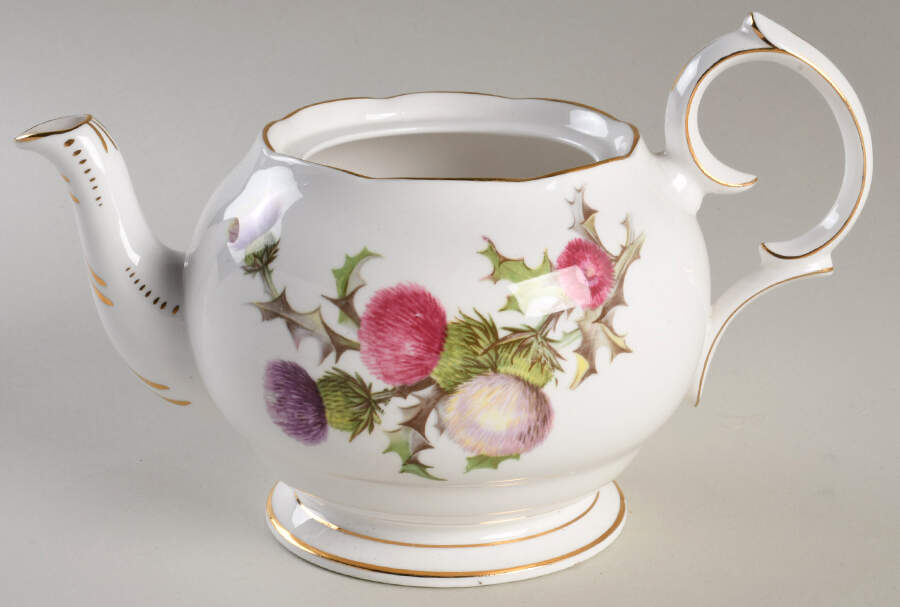 Dundee Thistle Teapot No Lid by Queen Anne (England)-1