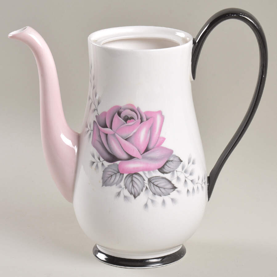 Fair Lady (Black Trim) Mini Coffee Pot No Lid by Queen Anne (England)-1