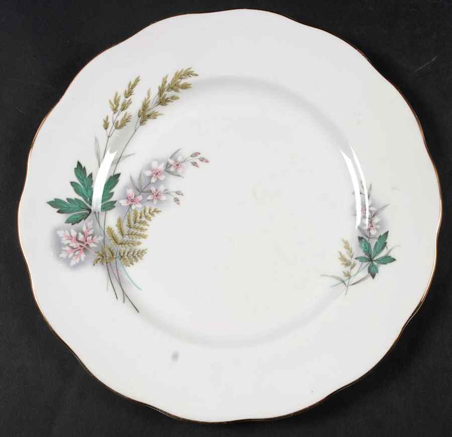 Louise (White Center, Gold Trim) Dinner Plate by Queen Anne (England)-1