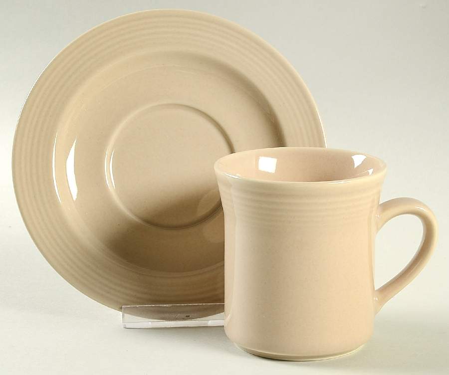 Color Your Table Sand Flat Cup & Saucer Set by Riva Designs-1