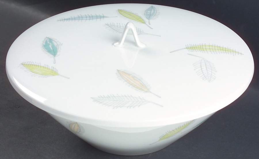 Bunte Blatter Round Covered Vegetable-Uses RV9 as Base+CVLRV9 by Rosenthal - Continental-1