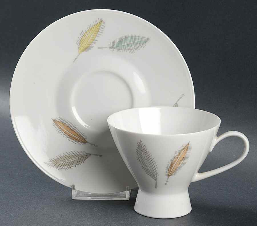 Bunte Blatter Footed Cup & Saucer Set by Rosenthal - Continental-1