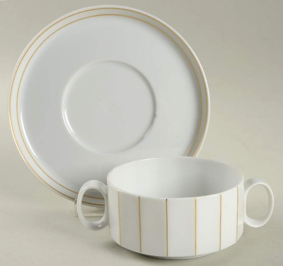 Corfu Flat Cream Soup Bowl & Saucer Set by Rosenthal - Continental-1