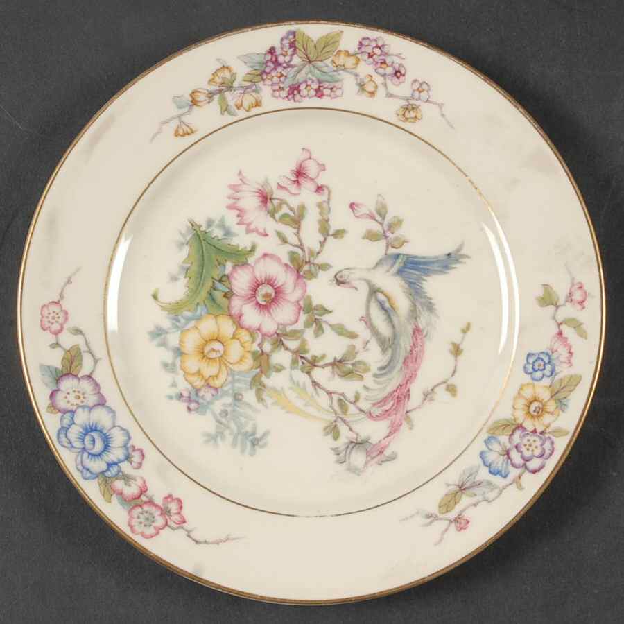 Phoenix (U.S. Zone, Gold Trim & Verge) Bread & Butter Plate by Rosenthal - Continental-1