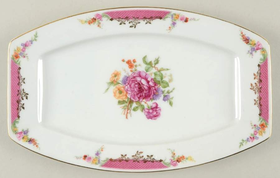 Queen's Rose (No Inner Gold Band) 11" Oblong Serving Platter by Rosenthal - Continental-1