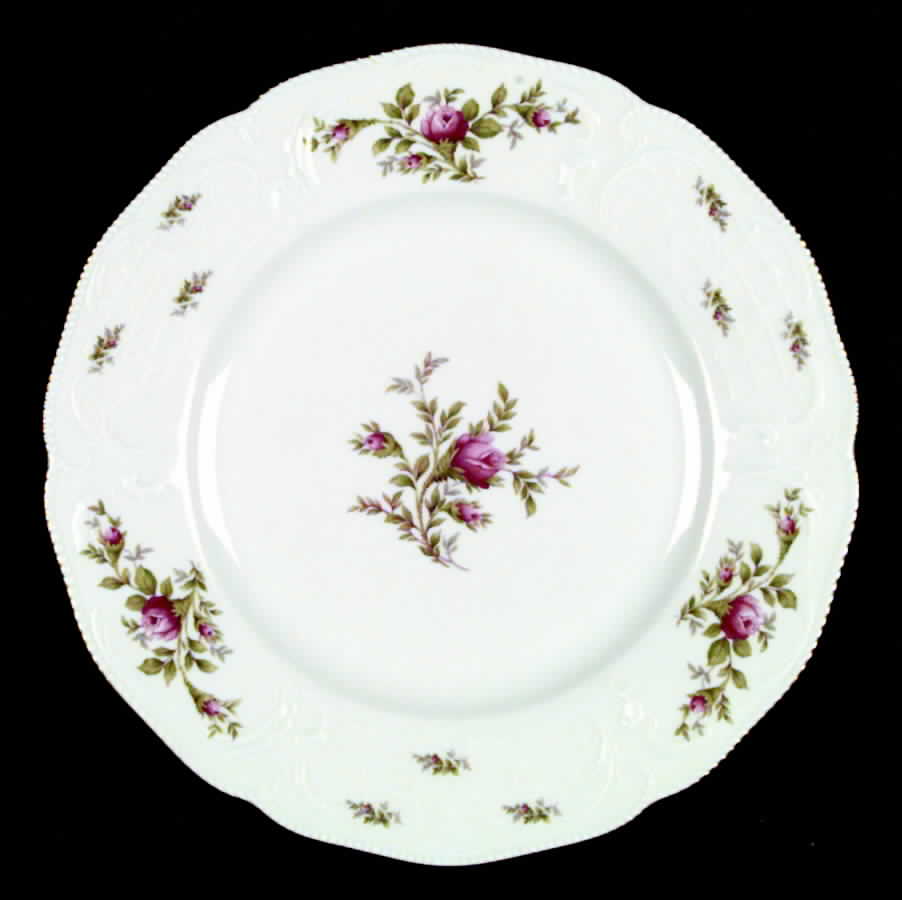 Sanssouci Rose White (Gold Trim) Dinner Plate by Rosenthal - Continental-1