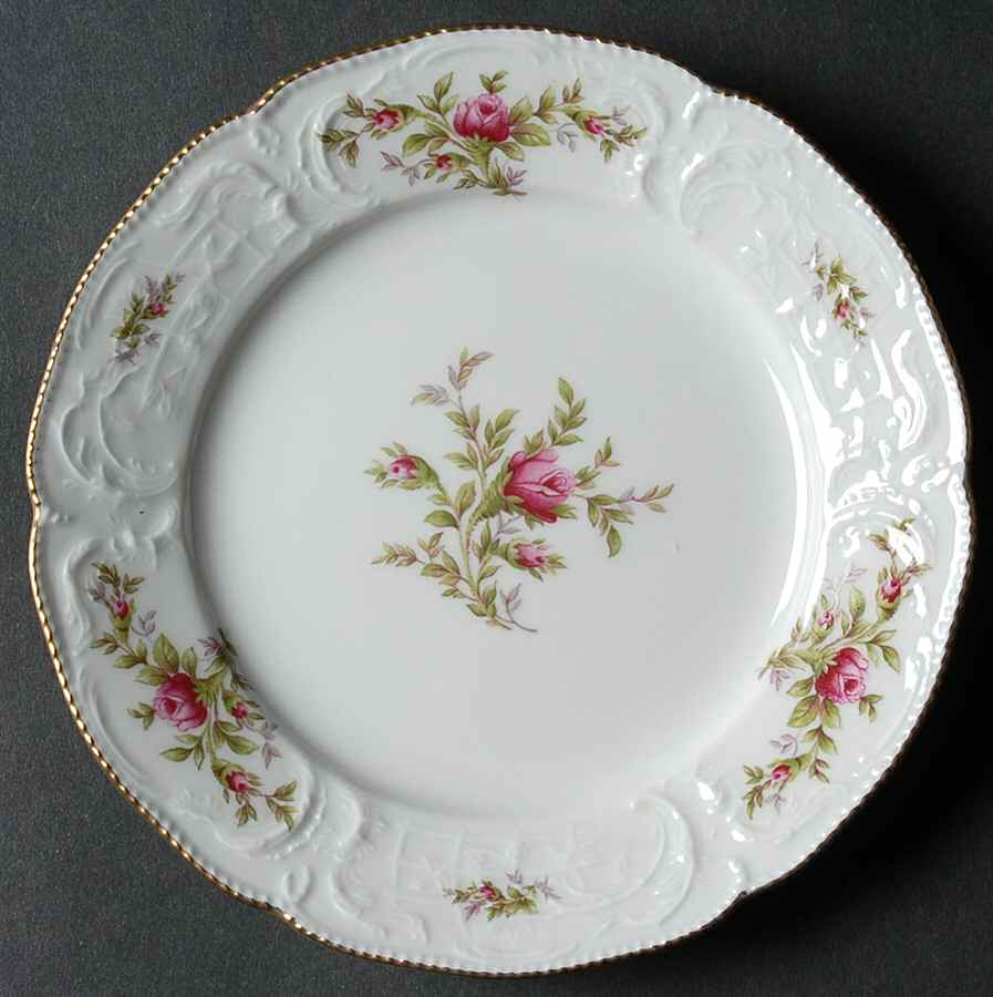 Sanssouci Rose White (Gold Trim) Bread & Butter Plate by Rosenthal - Continental-1