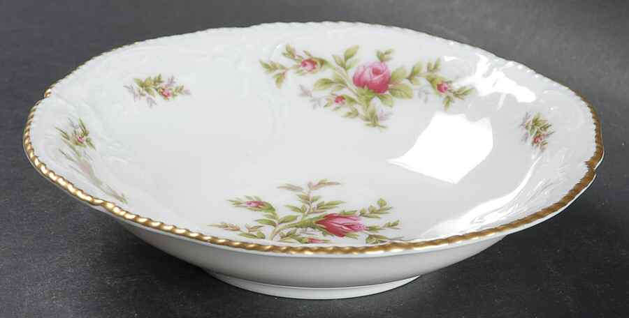 Sanssouci Rose White (Gold Trim) Fruit/Dessert (Sauce) Bowl by Rosenthal - Continental-1