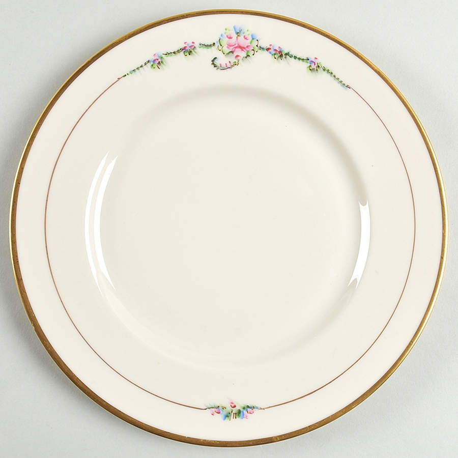 June Rose (Gold Trim) Salad Plate by Ransgil-1