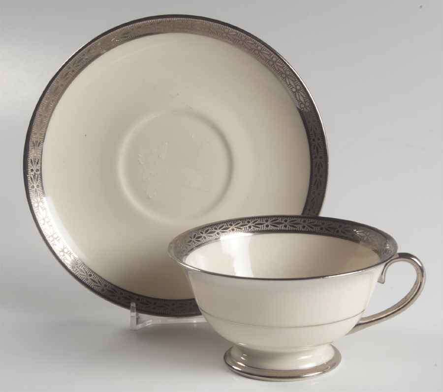 Laurel Footed Cup & Saucer Set by Ransgil-1