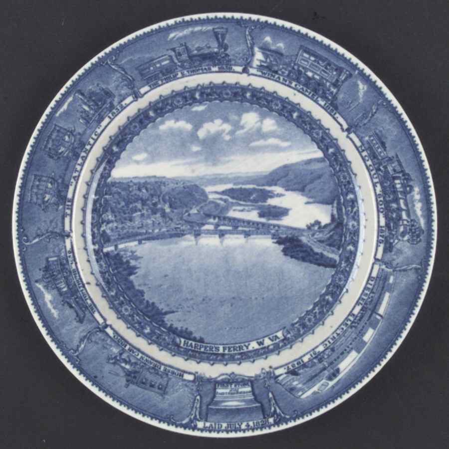 Centenary Colonial (Baltimore and Ohio) Dinner Plate by Lamberton-1