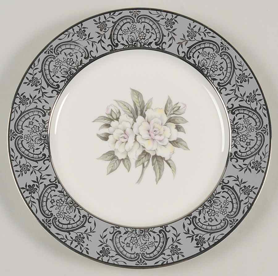 Silver Gardenia Salad Plate by Royal Cathay-1