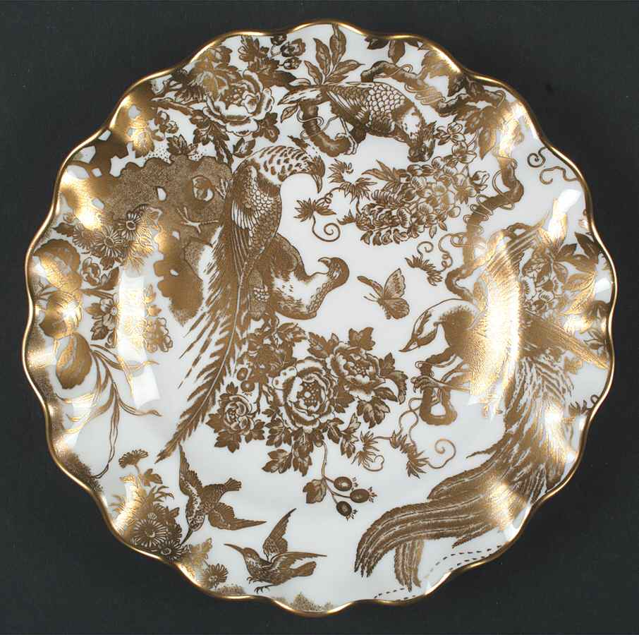 Gold Aves Sheffield Dessert Plate by Royal Crown Derby-1