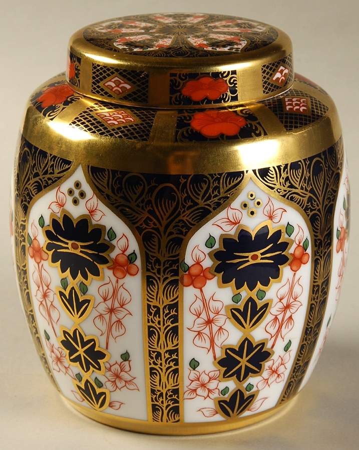 Old Imari 4" Ginger Jar & Lid by Royal Crown Derby-1