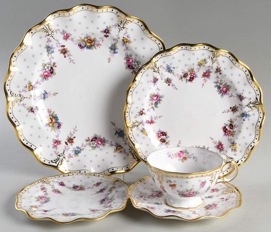 Royal Antoinette 5 Piece Place Setting by Royal Crown Derby-1