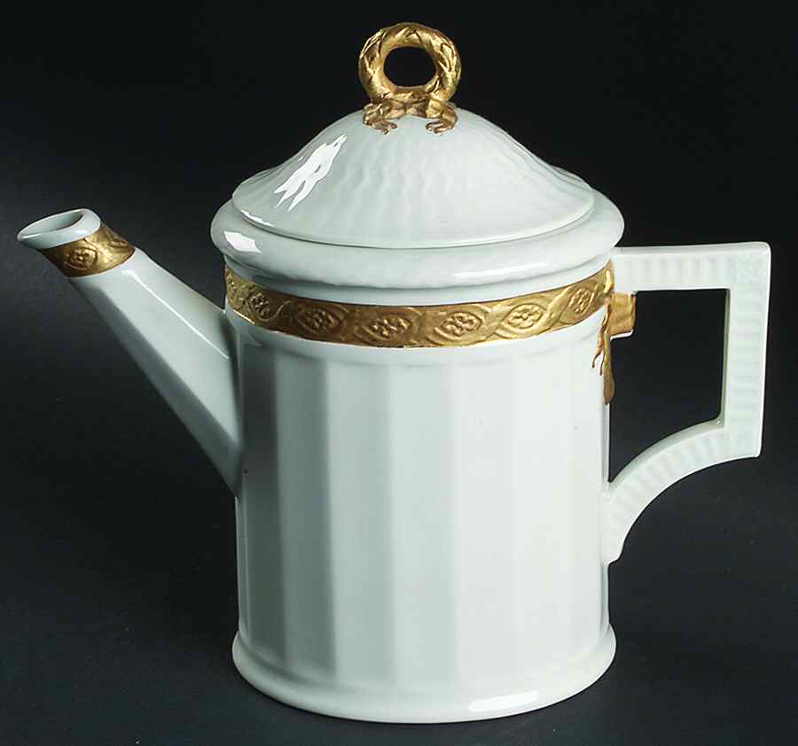 Fan Service Gold Coffee Pot & Lid by Royal Copenhagen-1