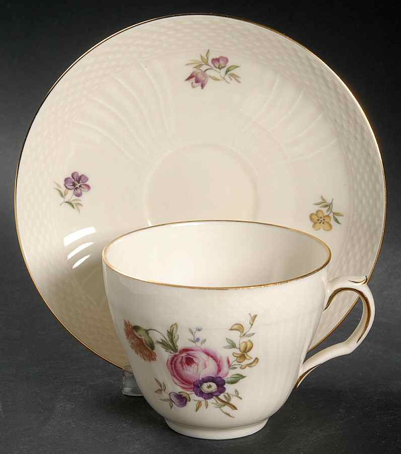 Frijsenborg Flat Cup & Saucer Set by Royal Copenhagen-1