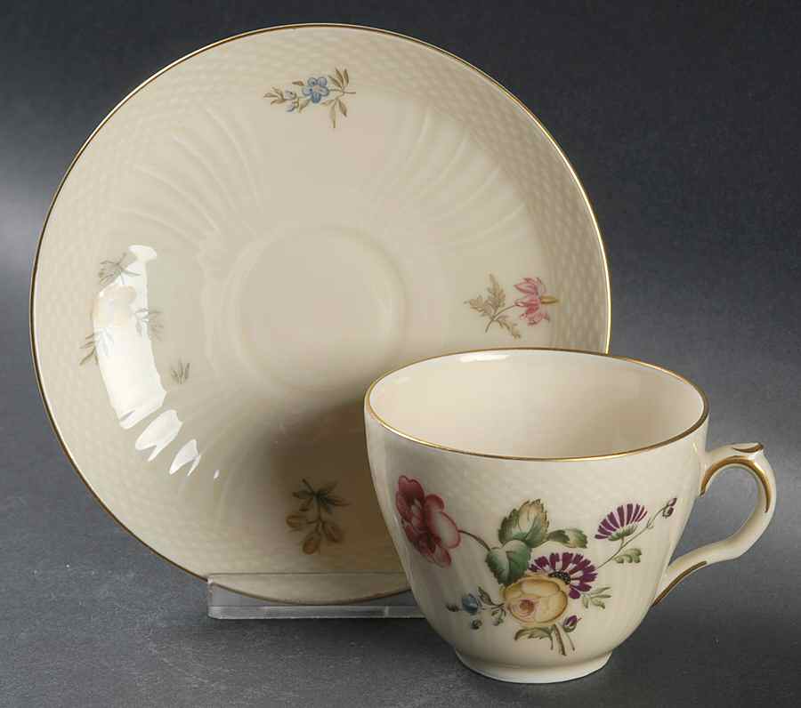 Frijsenborg Flat Cup & Saucer Set by Royal Copenhagen-1