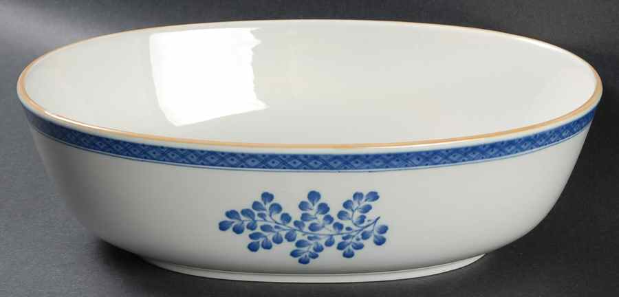 Gabriella Blue 10" Oval Vegetable Bowl by Royal Copenhagen-1