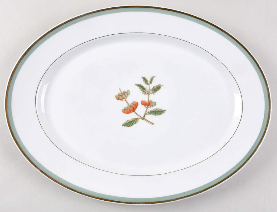 Java 13" Oval Serving Platter by Royal Copenhagen-1