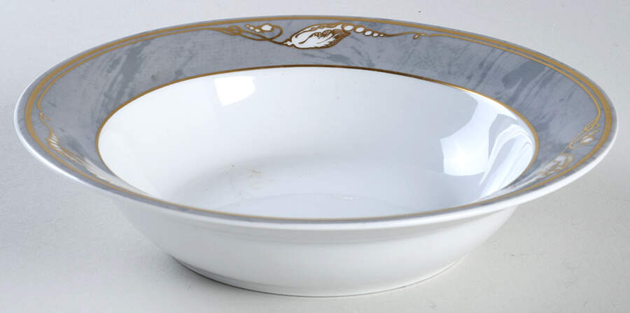 Magnolia Grey Rim Cereal Bowl by Royal Copenhagen-1