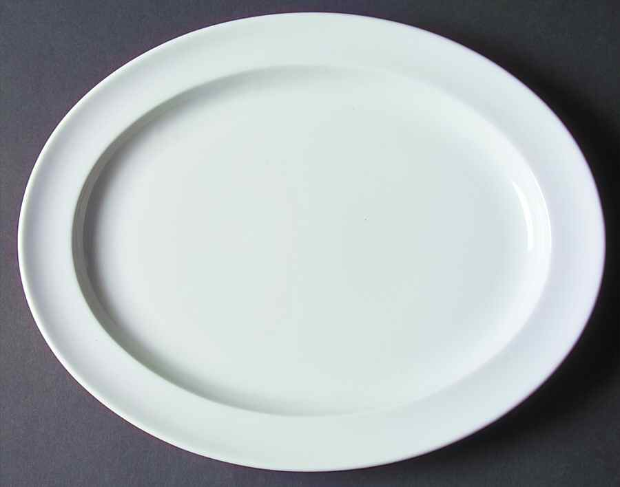 Whitepot 13" Oval Serving Platter by Royal Copenhagen-1