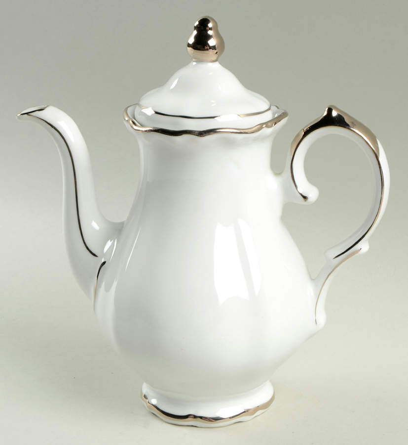 Elegance (Platinum) Small Coffee Pot & Lid by Royal Castle-1