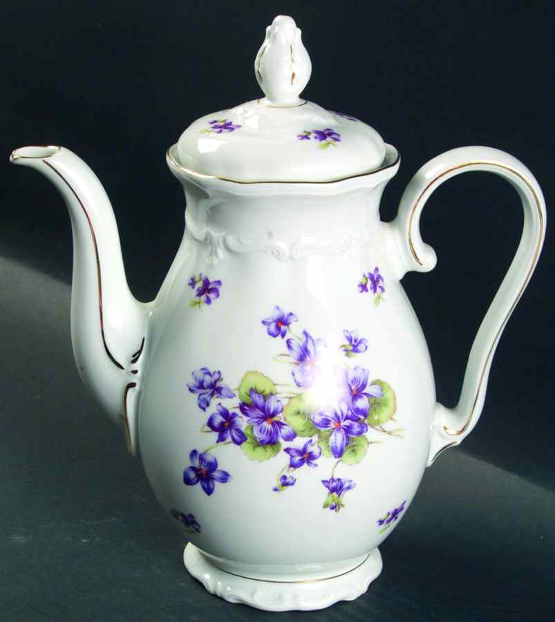 Violet of The Alps Coffee Pot & Lid by Royal Castle-1
