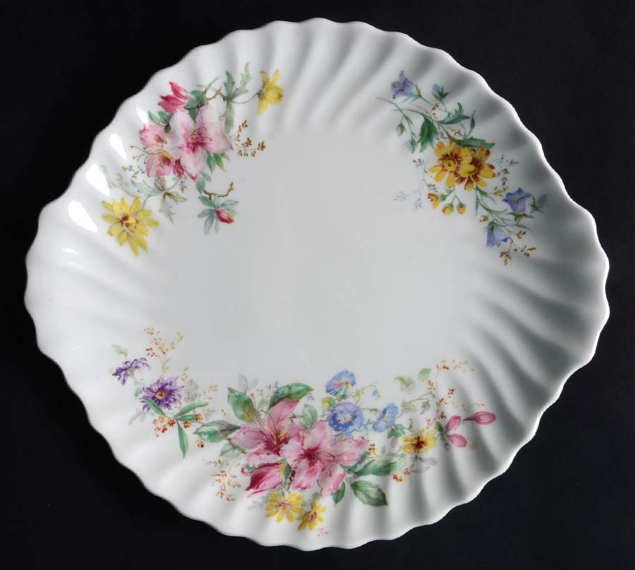 Arcadia (Older, Green Backstamp) Handled Cake Plate by Royal Doulton-1
