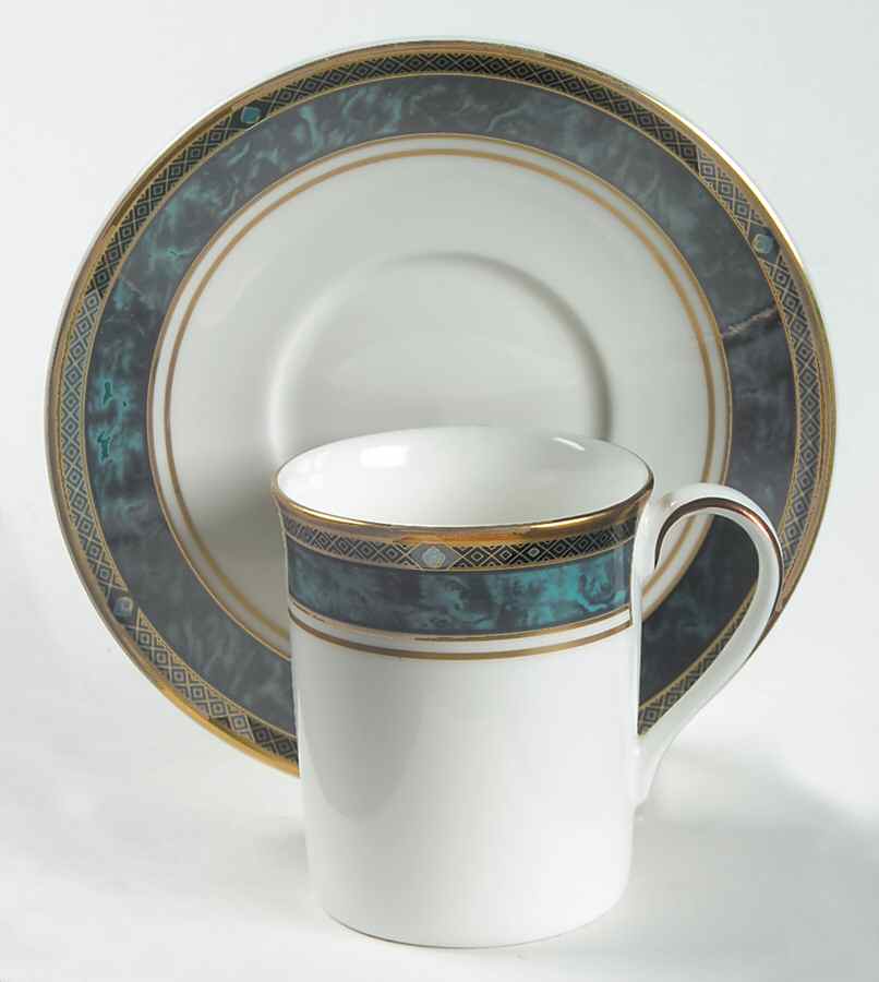 Biltmore Tall Footed Demitasse Cup and Saucer Set by Royal Doulton-1