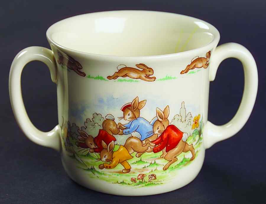 Bunnykins (Albion Shape) 2 Handled Hug a Mug Mug by Royal Doulton-1