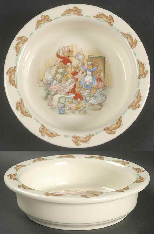 Bunnykins (Albion Shape) 6" Round Baby Plate by Royal Doulton-1