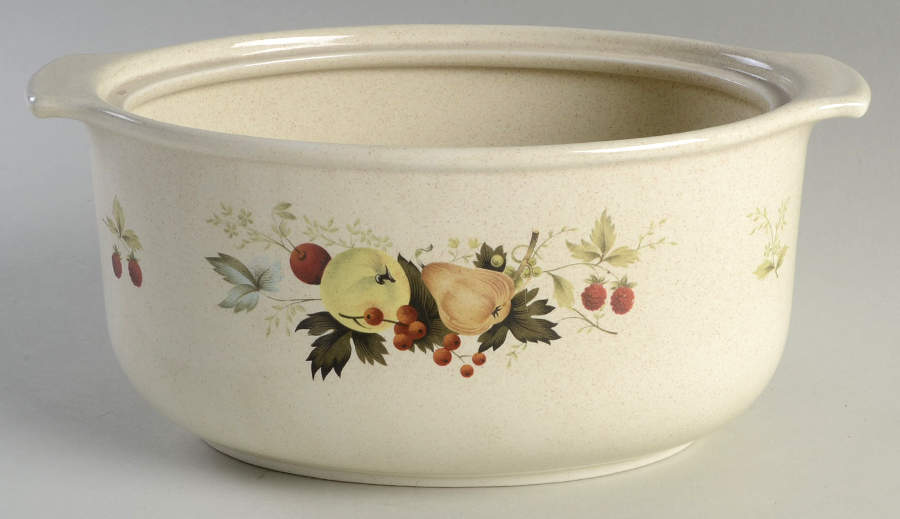 Cornwall (Rim, Double Green Trim) 2.5 Quart Oval Covered Casserole No Lid by Royal Doulton-1