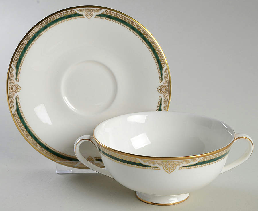 Forsyth Footed Cream Soup Bowl & Cup Saucer Set by Royal Doulton-1