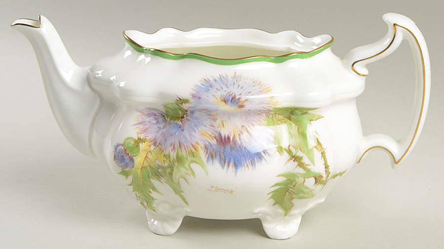 Glamis Thistle Teapot No Lid by Royal Doulton-1