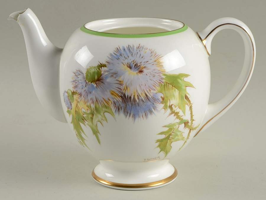 Glamis Thistle Teapot No Lid by Royal Doulton-1
