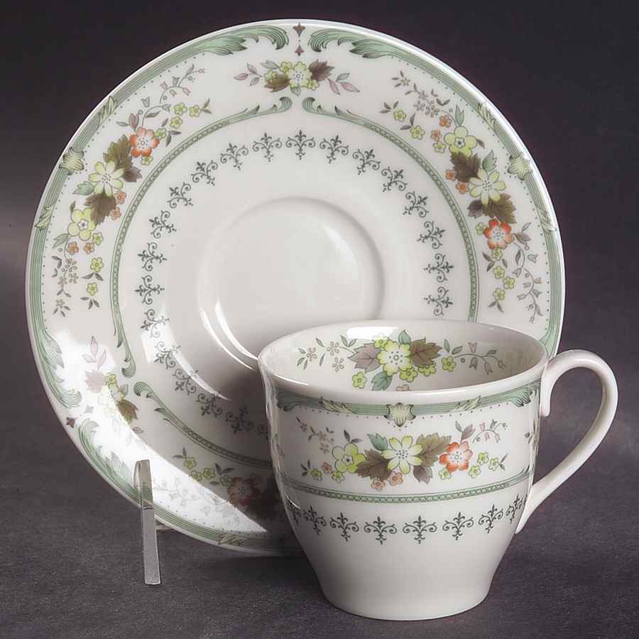 Provencal Flat Cup & Saucer Set by Royal Doulton-1