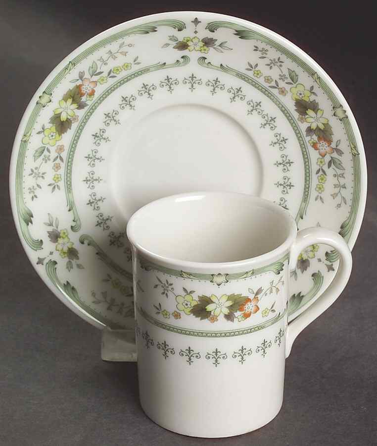 Provencal Flat Demitasse Cup & Saucer Set by Royal Doulton-1