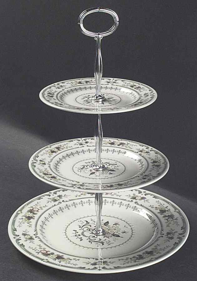Provencal 13 7/8"-14 1/4" 3-Tiered Serving Tray(DP,SP,BB) HC by Royal Doulton-1
