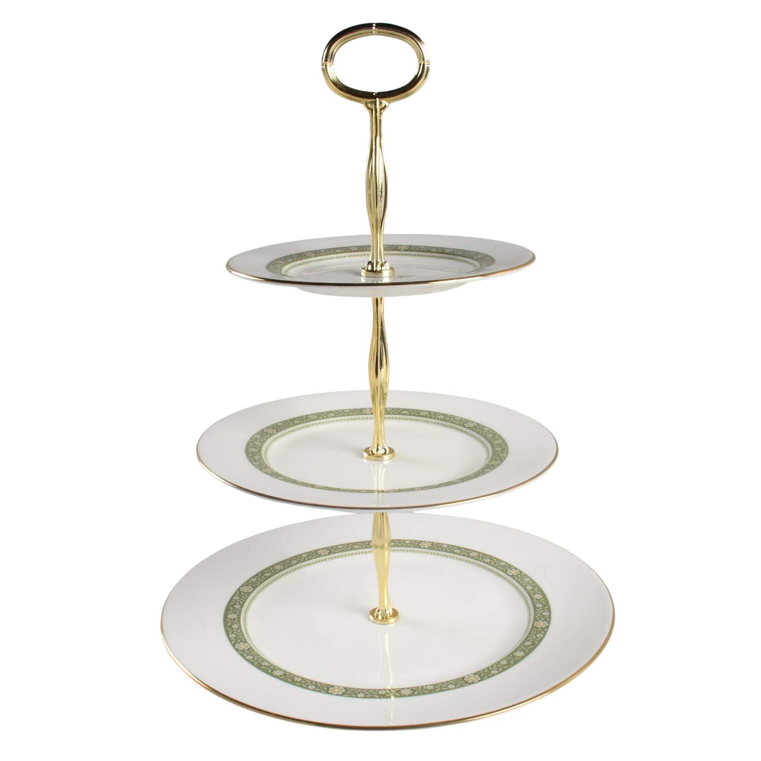 Rondelay (Concord Shape) 13 7/8"-14 1/4" 3-Tiered Serving Tray(DP,SP,BB) HC by Royal Doulton-1