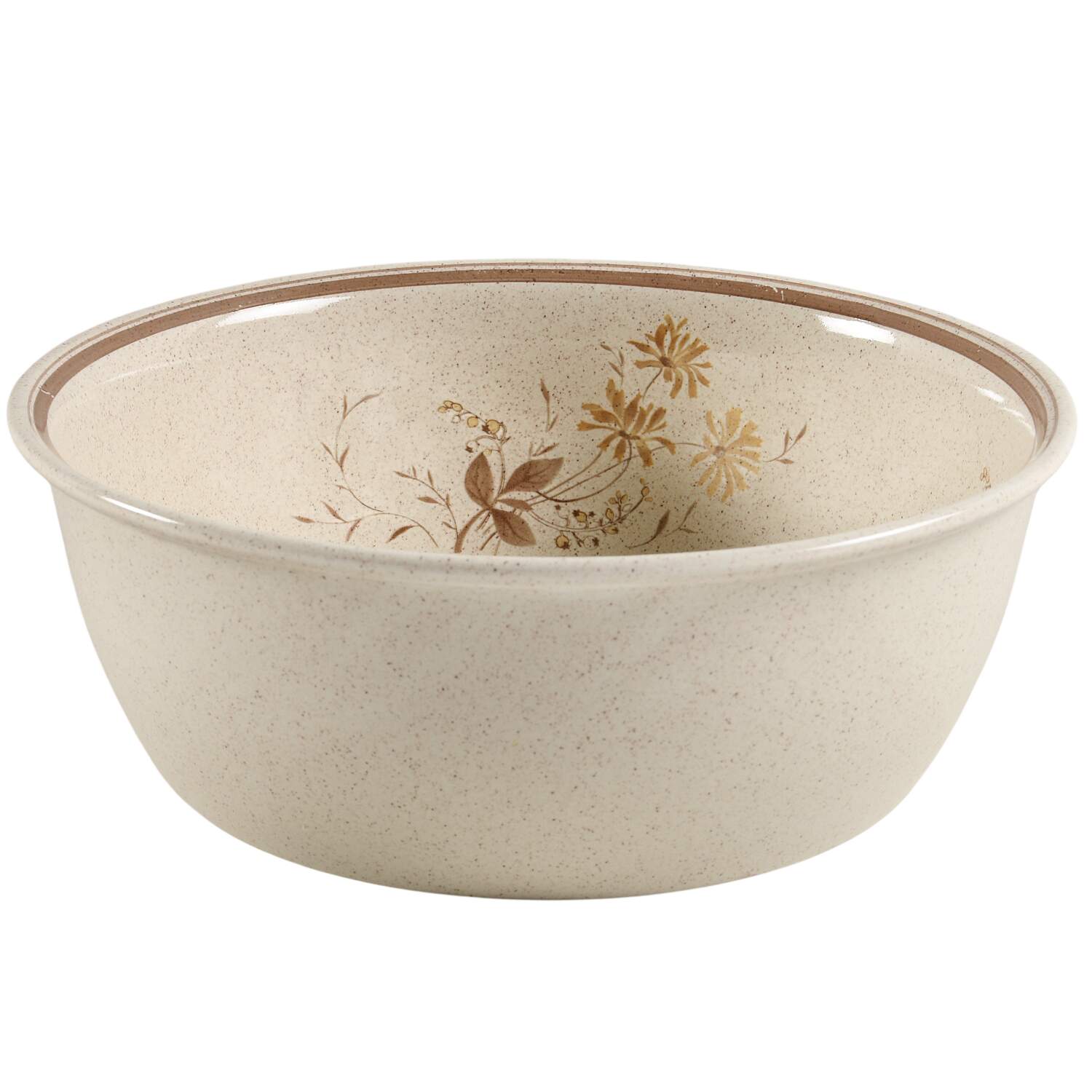Sandsprite (Double Line Brown Trim) 9" Salad Serving Bowl by Royal Doulton-1