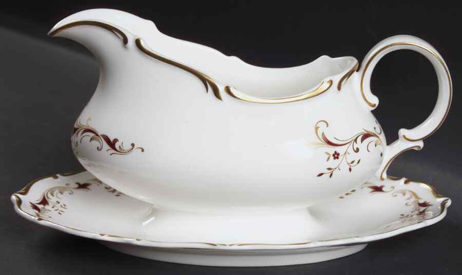 Strasbourg Gravy Boat with Attached Underplate by Royal Doulton-1