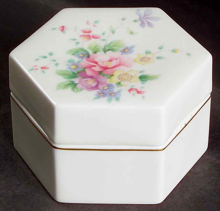 Summer Bouquet Octagonal Box & Lid by Royal Doulton-1