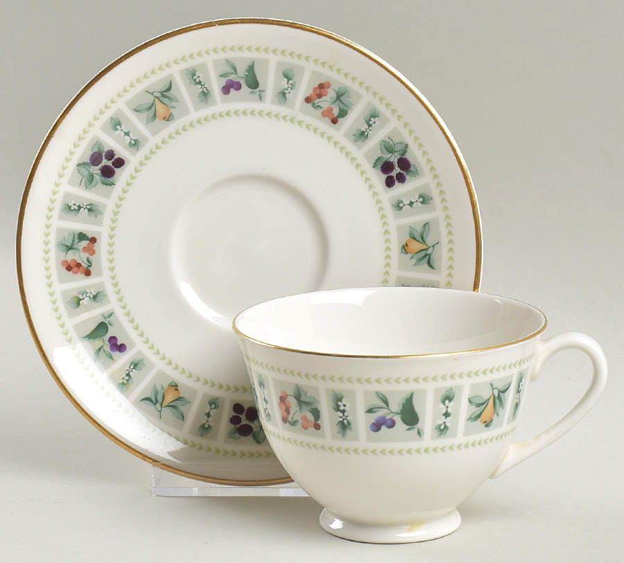 Tapestry Footed Cup & Saucer Set by Royal Doulton-1