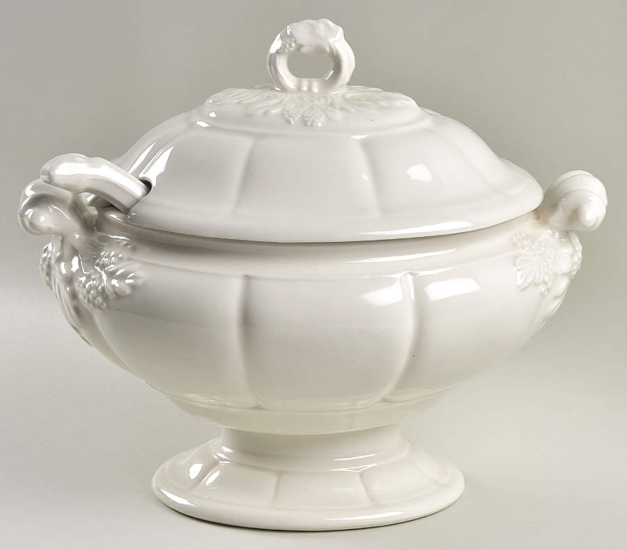 Grape Oval Tureen & Lid and Ladle by Red Cliff-1
