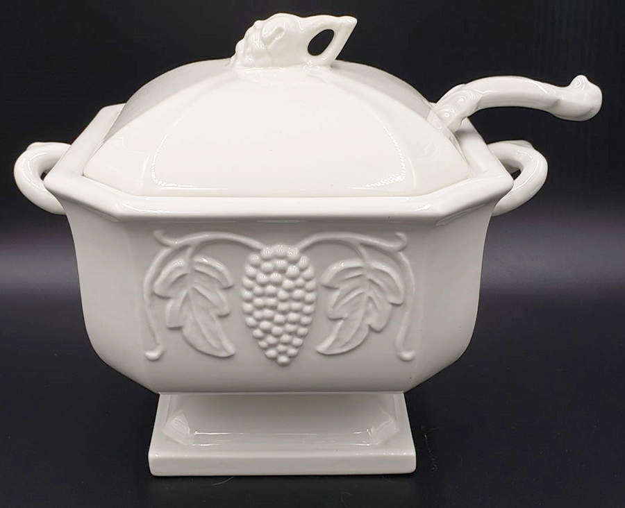 Grape Tureen & Lid w/Ladle by Red Cliff-1