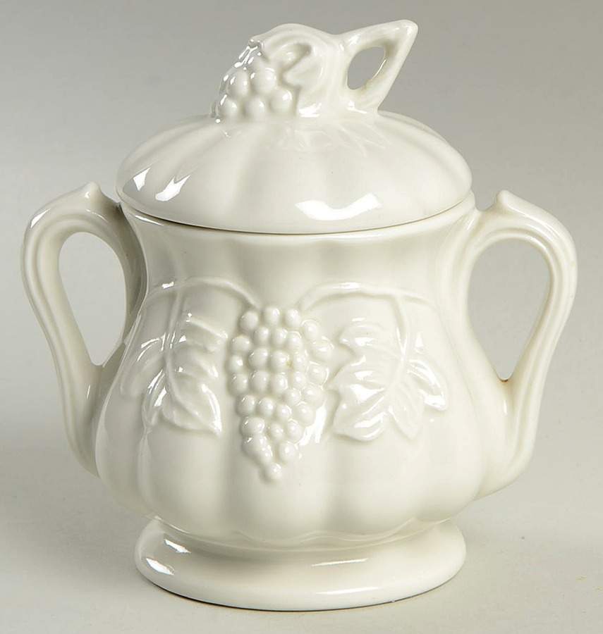 Grape Sugar Bowl & Lid by Red Cliff-1